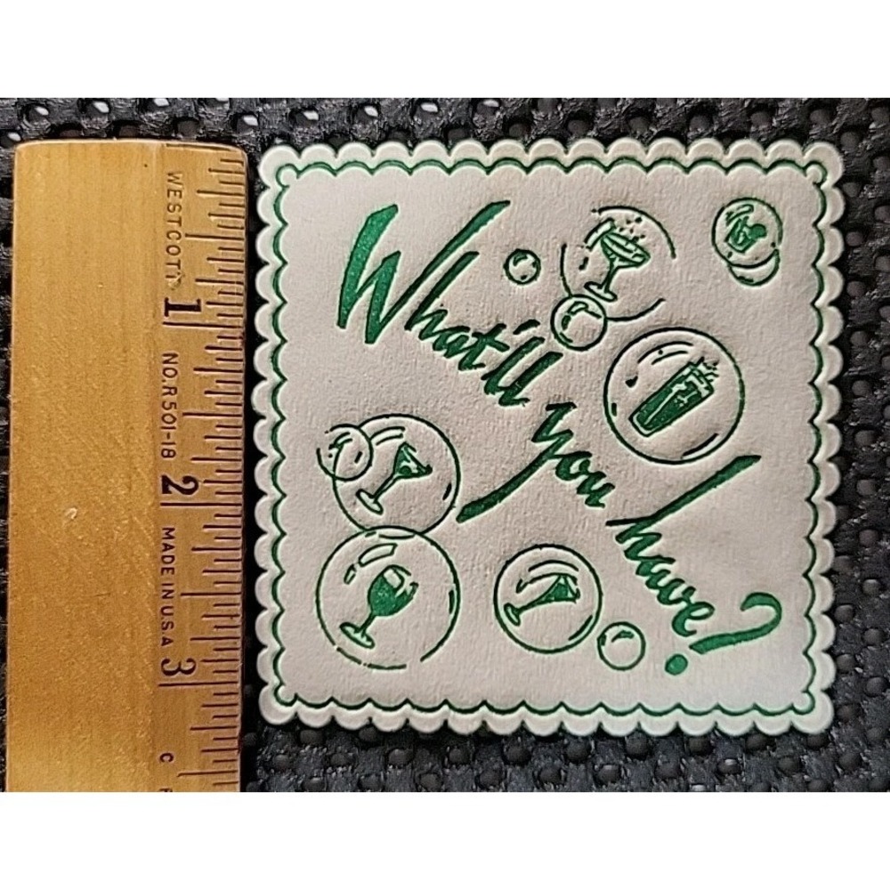Vintage Royal Catch-All Paper Coasters Green White "What'll You Have?" Barware - Picture 13 of 13
